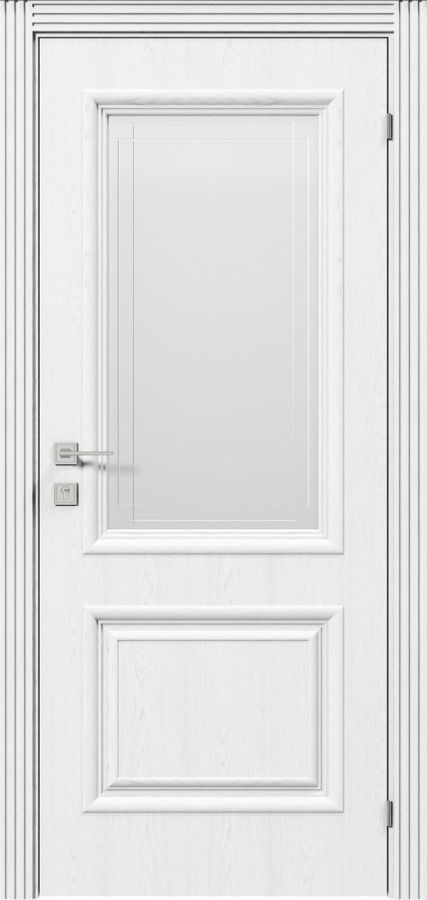 Двері Royal Avalon ясень білий напівскло